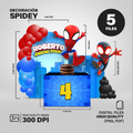 Kit de Decoración Spidey Personalizado | Archivos Digitales Imprimibles |  Tamaños Ajustables